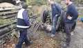 O Concello retirará as antigas farolas de formigón do parque de Frigsa