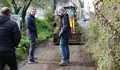 Rubén Arroxo e Alexandre Penas visitaron o arranque das obras na rúa Pousadela no barrio da Cheda