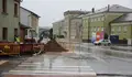 Infraestruturas acondiciona a beirarrúa da Avenida da Coruña, no cruce coa Avenida Paulo Flavio Máximo