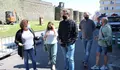 Rubén Arroxo visita o inicio dos traballos de peonalización da Mosqueira