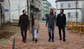 Rubén Arroxo visita a rúa Gallego Tato, onde o goberno de Lugo está a actuar para “mostrar o modelo que defendemos para as contornas escolares”