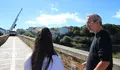 Alexandre Penas visita os traballos de consolidación da  Ponte Romana de Lugo