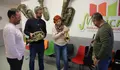 Maite Ferreiro e Rubén Arroxo visitan a Escola Municipal de Música de Lugo