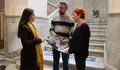 Rubén Arroxo e Maite Ferreiro anuncian a colaboración da área de Cultura co conservatorio de danza de Lugo na difusión das actividades