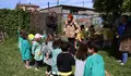 Rubén Arroxo e Maite Ferreiro visitan o Colexio de Albeiros, onde se están a realizar os hortos escolares do Concello de Lugo