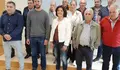 Rubén Arroxo xunto con veciñas e veciños afectados polo proxecto da fábrica de metano planificada Coeses mantiveron un encontro co BNG no Parlamento Galego