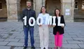 Rubén Arroxo e Cristina López reciben no Concello a Janisel Martinez García, lucense número 100.000