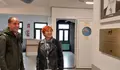 Maite Ferreiro visita as instalacións da Banda Municipal e da Escola de Música co director David Fiuza, recentemente reincorporado