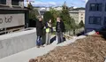 Rubén Arroxo e Alexandre Penas visitan a reconstrucción do muro de Frai Plácido Rei Lemos