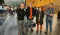 Rubén Arroxo e Maite Ferreiro visitan o auditorio Fuxan os Ventos, onde a Banda Filarmónica está a realizar ensaios para o cocnerto de aninovo