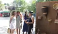 A deputada galega Montse Valcárcel visita a XXV Feira de Artesanía de Samos acompañada da alcaldesa Chus López e da deputada provincial Iria Castro