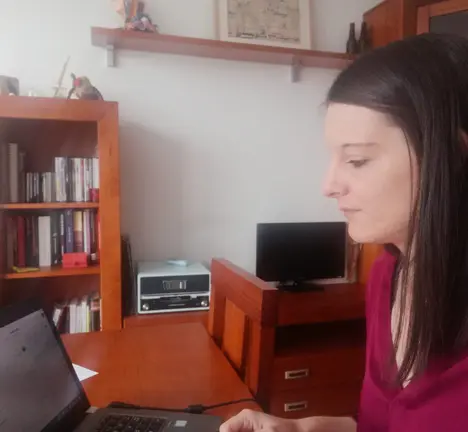 Olalla Rodil na xuntanza virtual