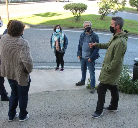 Rub&eacute;n Arroxo na localizaci&oacute;n da futura glorieta de San Eufrasio